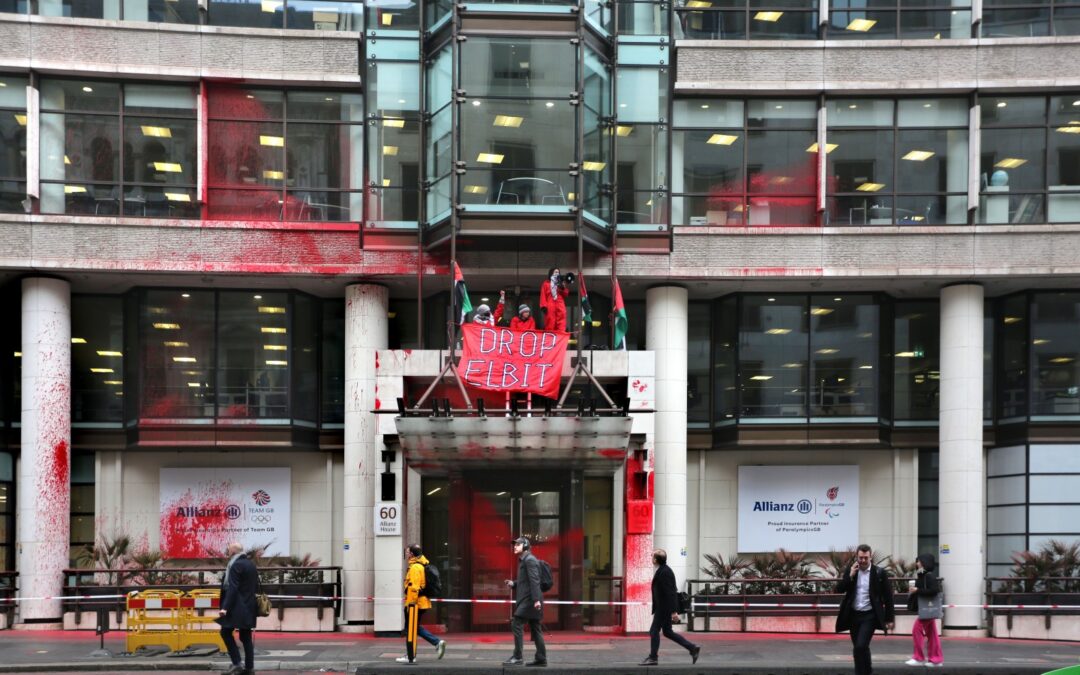 Palestine Action occupy Allianz Commercial offices in City of London