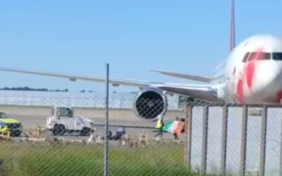US MILITARY Plane Sprayed Red at Shannon Airport IN IRELAND